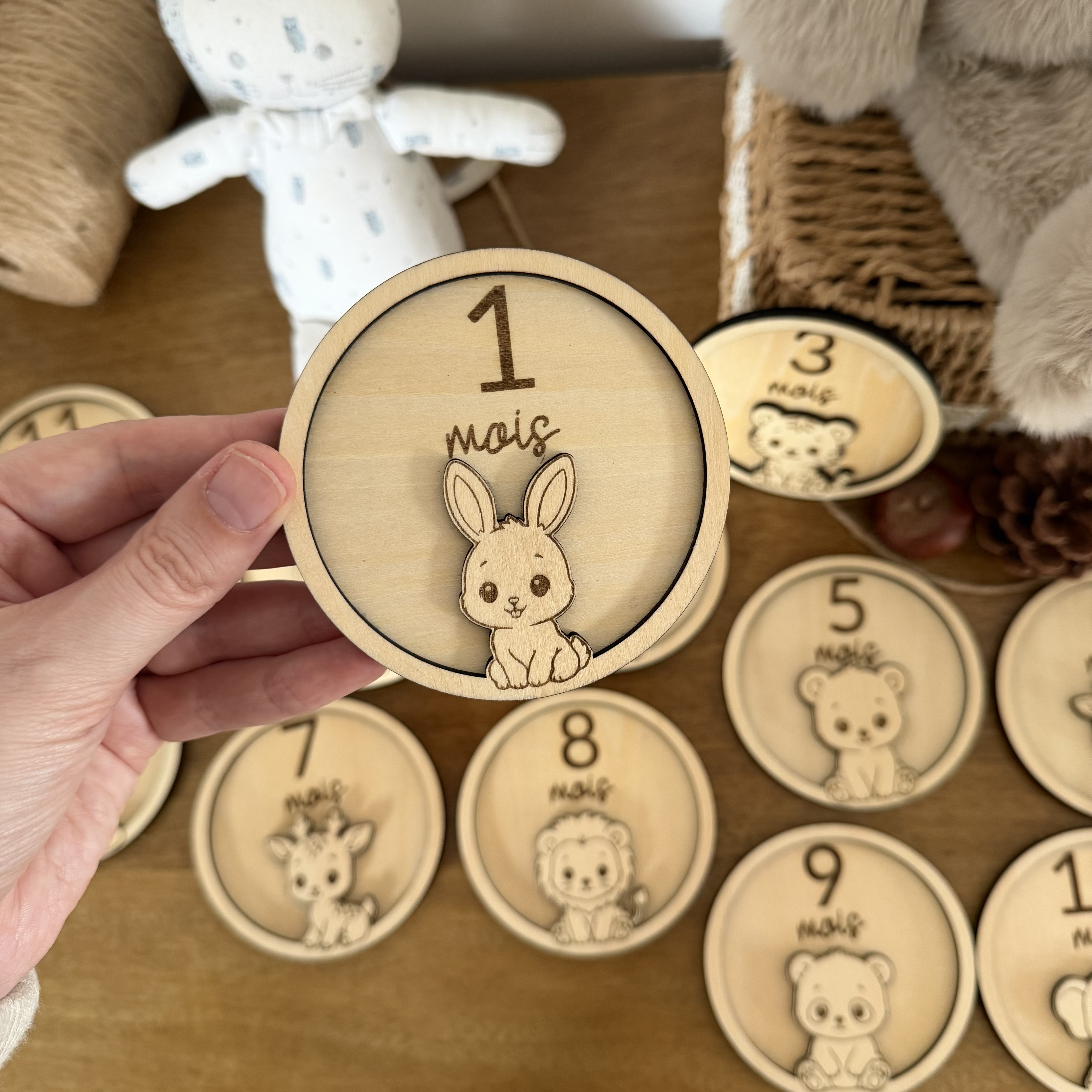 Cadeau personnalisé en bois pour naissance – Putchy Studio